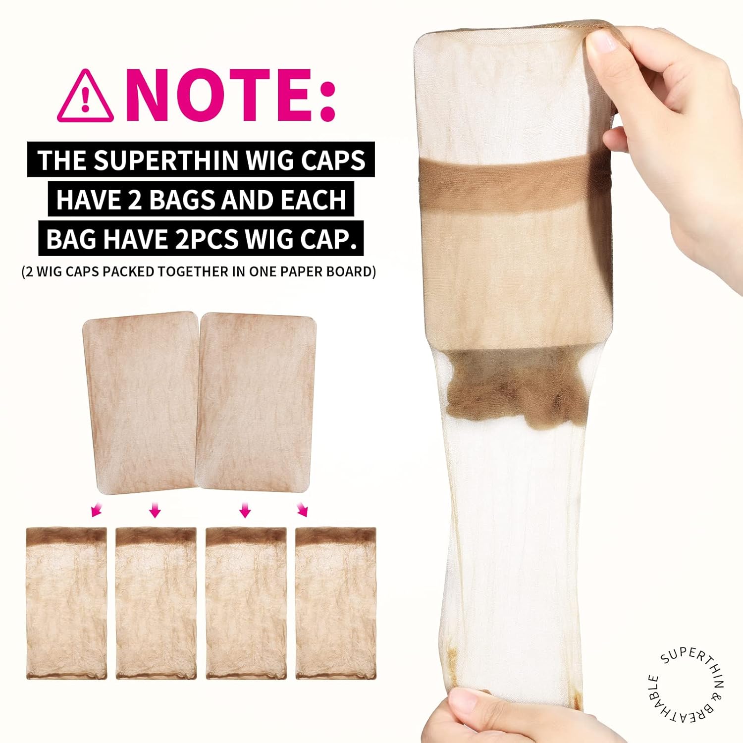 1/3 Bags Ventilated Nylon Mesh - Wig Cap Stocking review and price