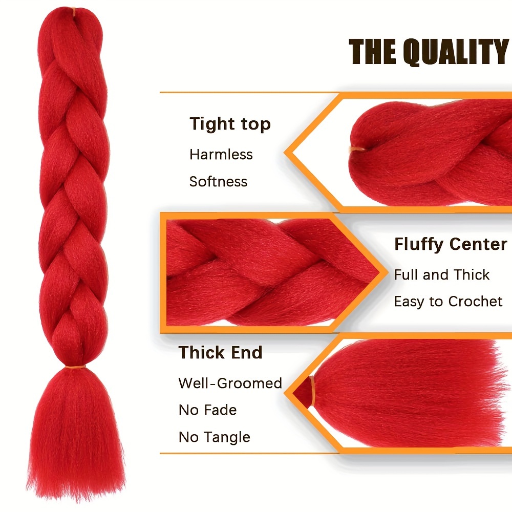 6pc 24 Inch Jumbo Braids Exten - Braiding Hair Kanekalon review and price